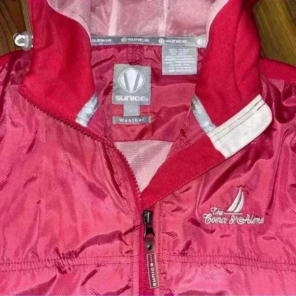 Sunice Womens Pink full zip sleeveless jacket size L The Coeur D’Alene Resort - Picture 4 of 9